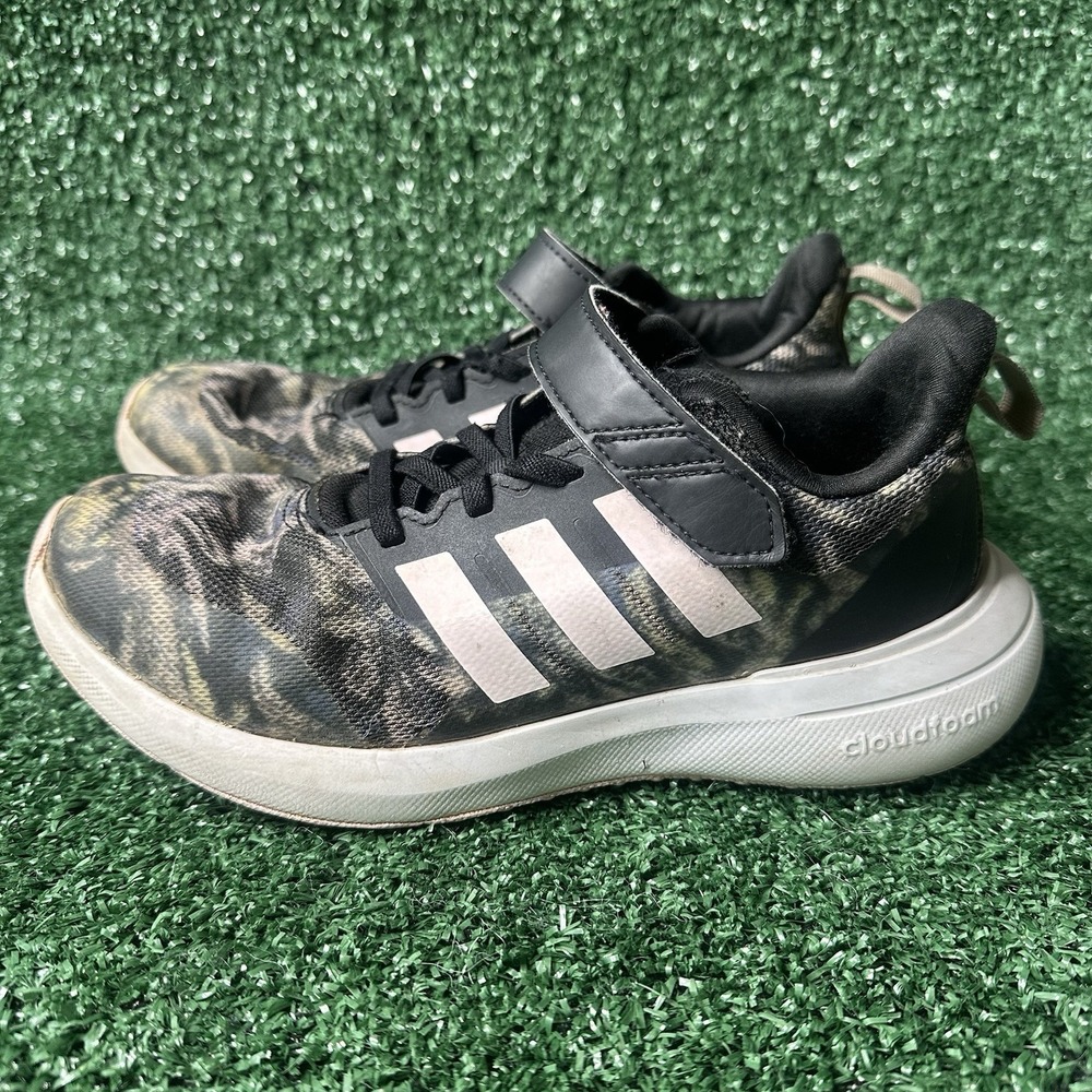 Adidas Kids Fortarun 2.0 Pink Camo Cloudfoam Shoes Sneakers Size 3.5 ~ Nice
